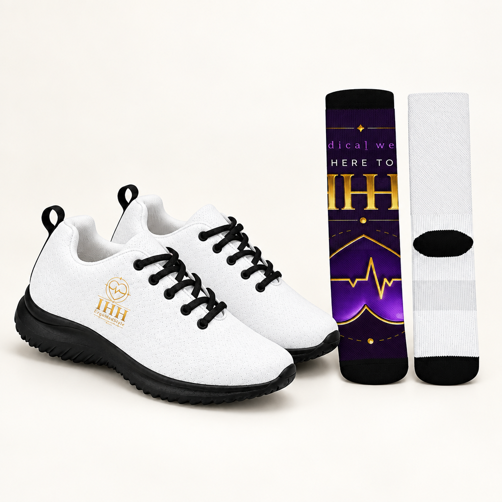 Pack Femme Confort, chaussures et chaussettes sur fond clair